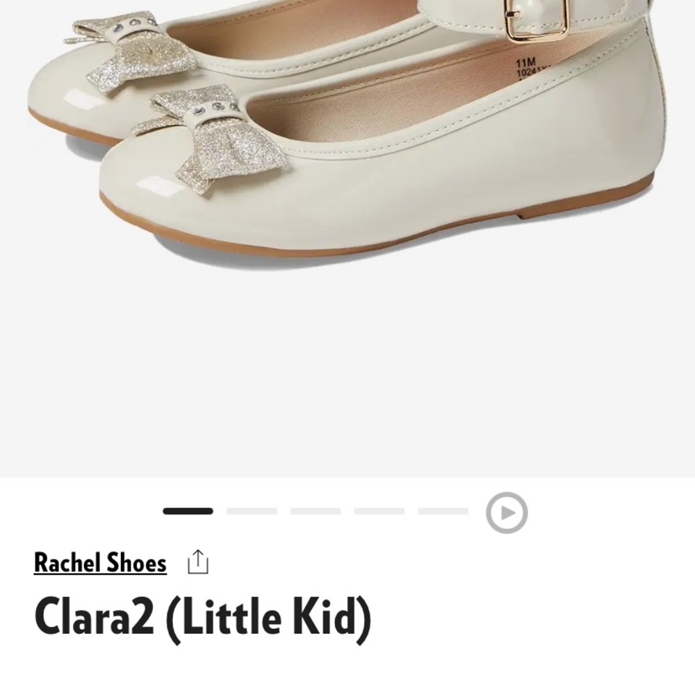 Rachel Kids Cream Dress Shoes with Bow